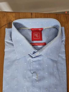 Wills Life Style Pure Cotton Slim Fit Dress Shirt