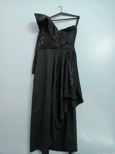 Black Party Wear Indo-western Co-ord Set