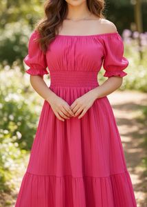 beautiful pink dress