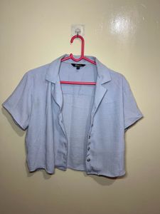 Blue Crop Shirt