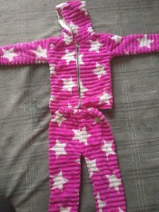 Girls Pink Woolen Set