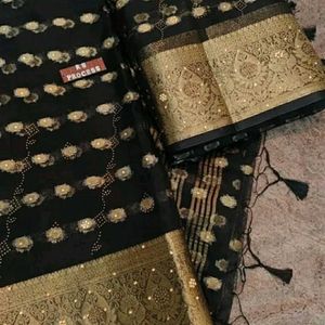 Elegant Black Saree