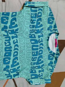 Blue Graphic Print Tee
