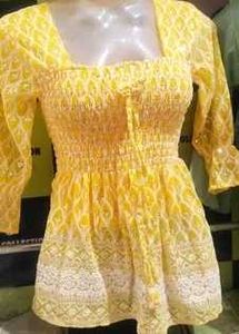 Sequin Chikankari Square Neck Top