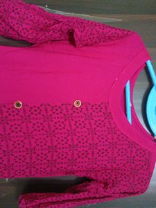 Rayon Straight Cut Umbrella Kurti L Size