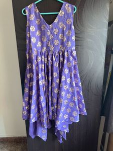 Purple Asymmetrical Kurta