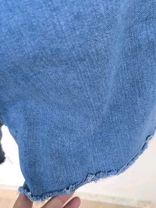 Blue Jean Shorts &amp; Teal Top Set