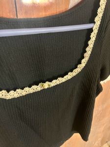 Black Crop Top (Savana)