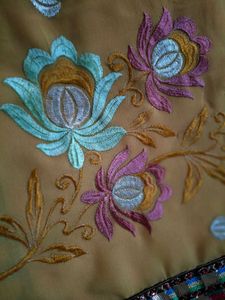 New light Yellow Chiffon Embroidery Saree✨