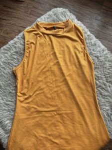 Yellow Ruched Bodycon Mini Dress