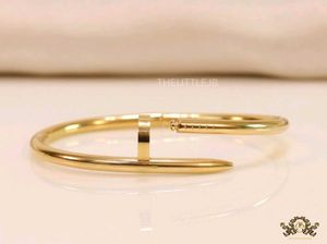 Gold plated nail bracelet for women