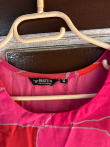 Maternity Floral Pink and Orange Dress