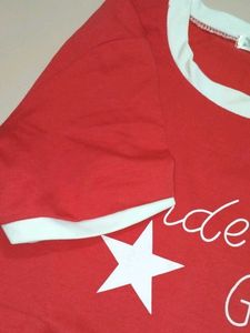 Red &amp; White Graphic Tee