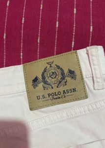 USPA Unisex White Jeans