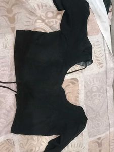 Black saree and stitch blouse with this newly sare
