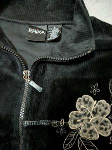 Erika Velour Floral Jacket