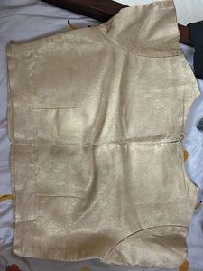 Brocade Gold And White Blouse