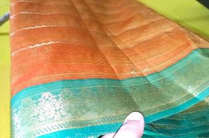 Kanchipuram Pattu (South Silk) Zari Border Saree
