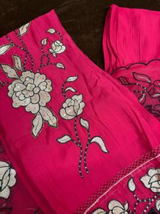 Fuschia  Pink party wear Kurta Set