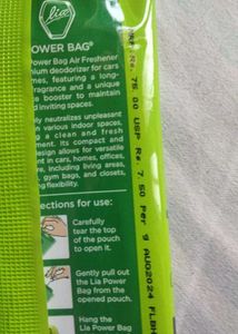 Lia Power Bag Air Freshener - Citric Tango