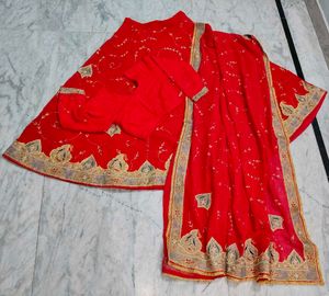 Classic Red Lehnga 3 Piece Set