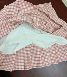 Plaid Pleated Skirt