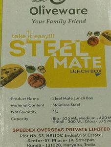 Oliveware Steel Mate Lunch Box