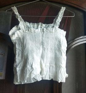 URBANIC White Lace Trim Cami Top