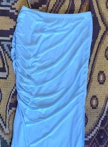 Blue mermaid Style Maxi Skirt With No Damage.