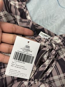A Line checked Korean Dress