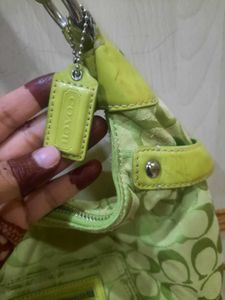 Coach Green Signature Hobo Bag