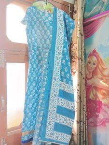 Blue Printed Kurta