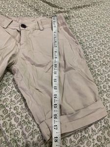 Beige Denim Shorts (Unisex)