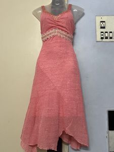 Yk21 Korean Pintrest Peach One Piece