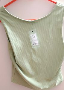 Banana Green Crop Top