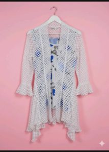 White Crochet Cardigan