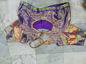 Embroidered Purple Blouse
