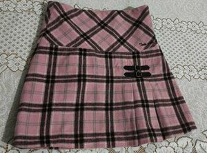 Pink Plaid Korean Mini Skirt