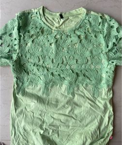 Green lace top
