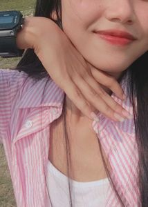 Pink &amp; White Striped Button-Up Shirt❤
