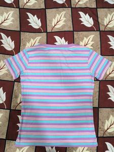 Striped Ribbed Tee
