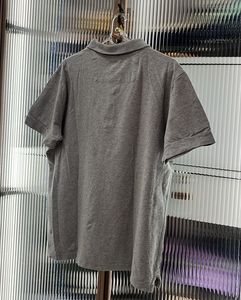 Gray Striped Polo Shirt