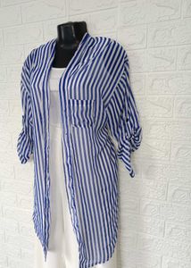 Imported Oversized Stripped Shirt