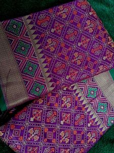 Elegant Purple Patola Saree