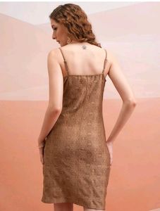 With Tag Brown Slip Dress