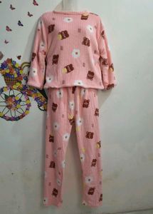 Cute Bear Print Pajama Set
