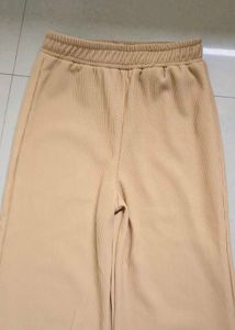 Comfortable Beige Wide Leg Pants