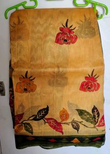 Saree Rose Printed