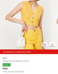 Waistcoat With Button- Closure