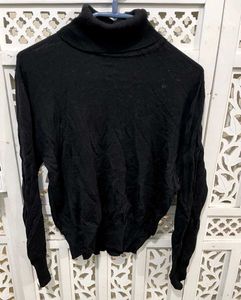 🎀Black Turtleneck Sweater A